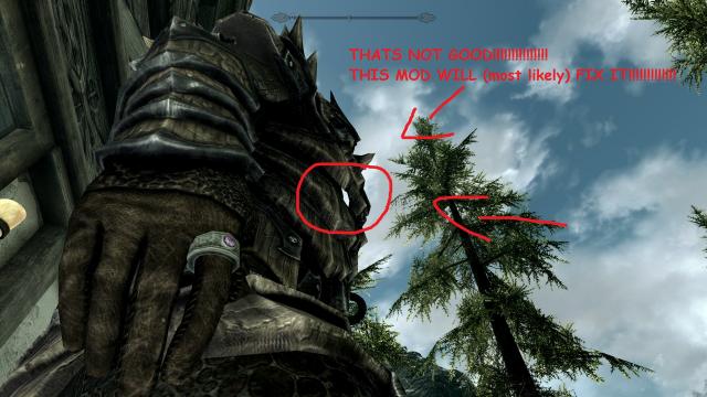 Фікс дірки на броні дракона / Dragonscale mesh hole fix для Skyrim SE-AE