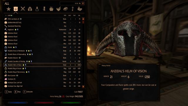 Темный интерфейс / Dear Diary Dark Mode - SkyUI Menus Replacer SE для Skyrim SE-AE