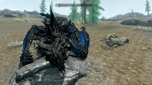 Блакитний Алдуїн / Blue Alduin для Skyrim SE-AE