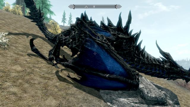 Блакитний Алдуїн / Blue Alduin для Skyrim SE-AE