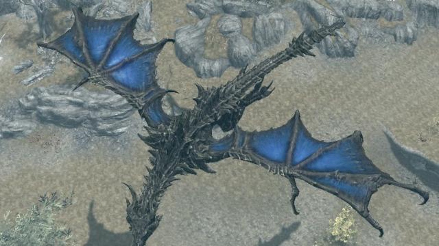 Блакитний Алдуїн / Blue Alduin для Skyrim SE-AE