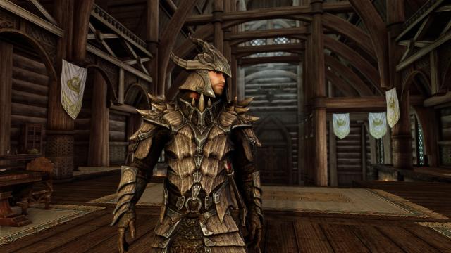 8к дракона та даедрична броня / 8K Upscaled Dragon and Daedric Armors для Skyrim SE-AE