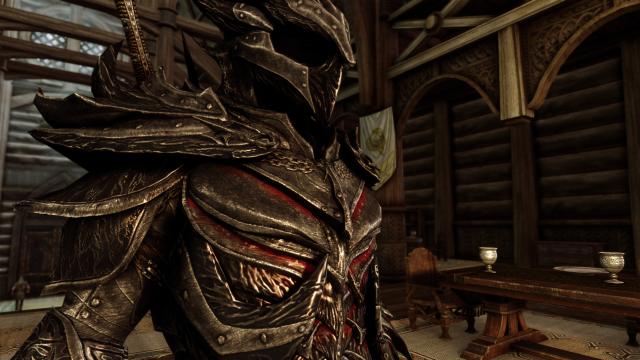 8к дракона та даедрична броня / 8K Upscaled Dragon and Daedric Armors для Skyrim SE-AE