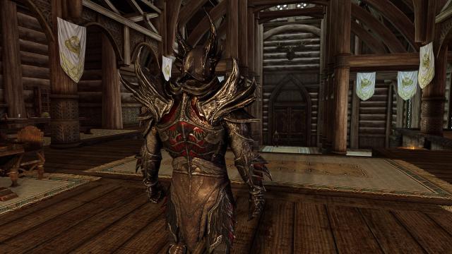 8к дракона та даедрична броня / 8K Upscaled Dragon and Daedric Armors для Skyrim SE-AE