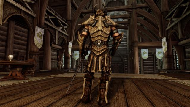 8к дракона та даедрична броня / 8K Upscaled Dragon and Daedric Armors для Skyrim SE-AE