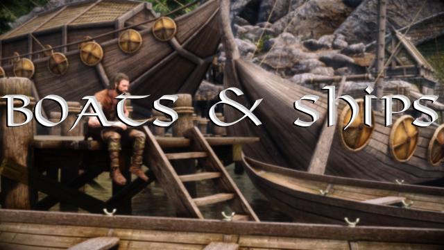 HD Кораблі та човни / Boats and Ships для Skyrim SE-AE