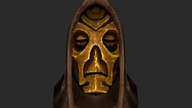 Натуральні маски драконячих жерців / Natural Dragon Priest Mask Textures для Skyrim SE-AE