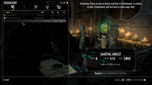 Enhanced Saarthal Amulet - Посилені амулети Саартала для Skyrim SE-AE