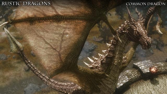 RUSTIC DRAGONS - Special Edition - Ретекстур Драконів для Skyrim SE-AE