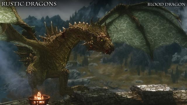 RUSTIC DRAGONS - Special Edition - Ретекстур Драконів для Skyrim SE-AE