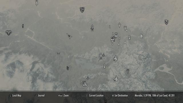 No Fog on World Map - Карта без туману для Skyrim SE-AE