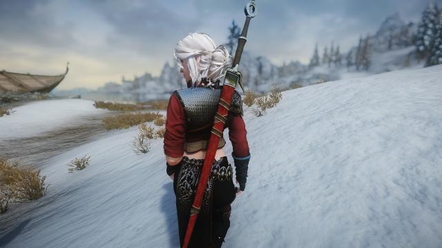 Зіраель / Zireael. Ciri's High Quality Sword. для Skyrim SE-AE