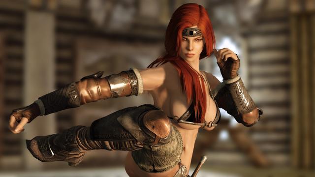 Реплейсер Эйлы / SavrenX Aela для Skyrim SE-AE