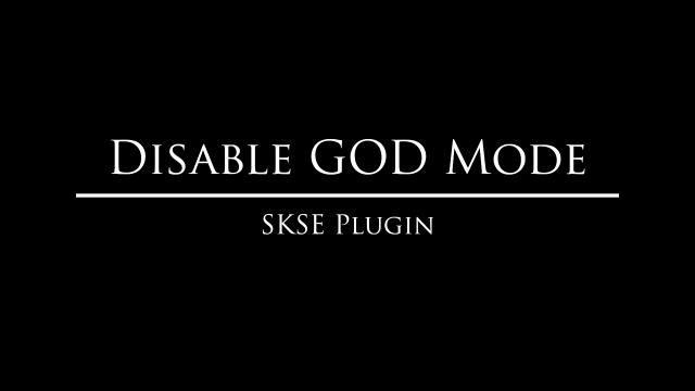 Вимкнення режиму безсмертя / Disable God Mode