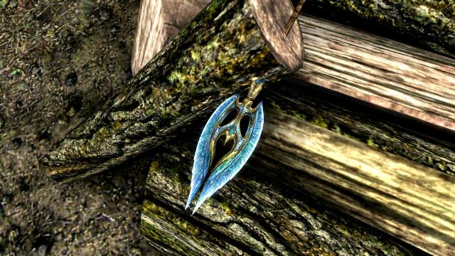 Реколор скляної зброї / Vlammenzee's Glass weapons retextured для Skyrim SE-AE