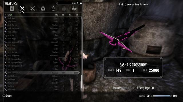 Sasha&rsquo;s Crossbow - Арбалет Саши для Skyrim SE-AE