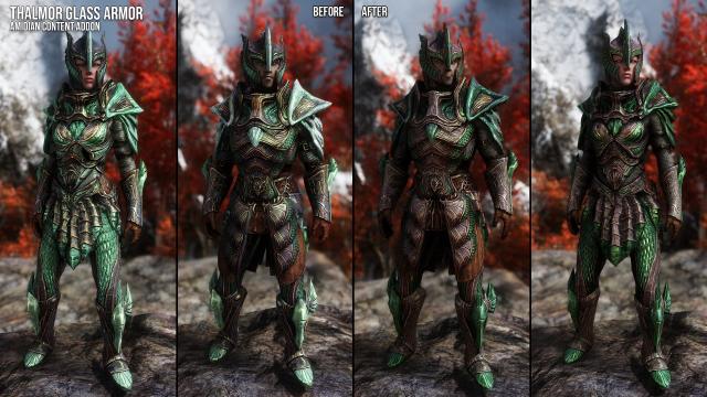 Glass Armors and Weapons Retexture SE for Skyrim SE-AE