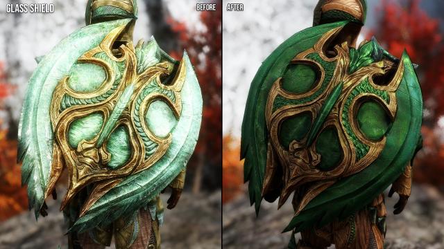 Glass Armors and Weapons Retexture SE for Skyrim SE-AE
