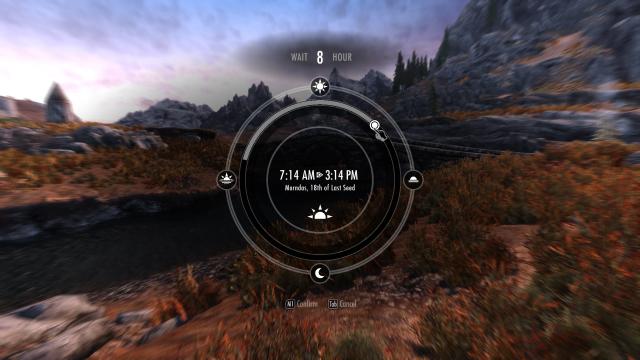 Modern Wait Menu for Skyrim SE-AE