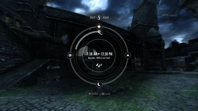 Modern Wait Menu for Skyrim SE-AE