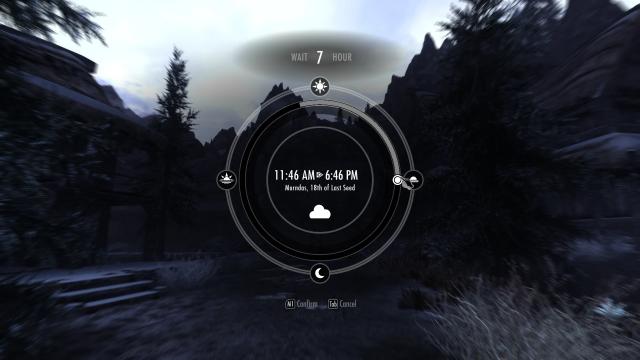 Modern Wait Menu for Skyrim SE-AE