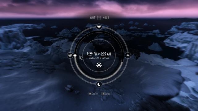 Modern Wait Menu for Skyrim SE-AE