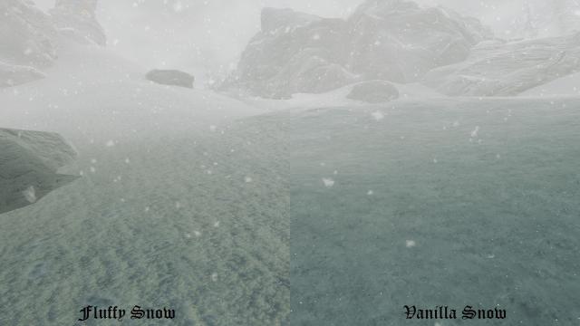 Fluffy Snow - Пухнастий Сніг для Skyrim SE-AE