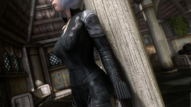 Одяг Чорної Вдови  / Black WIdow Suit - CBBE для Skyrim SE-AE