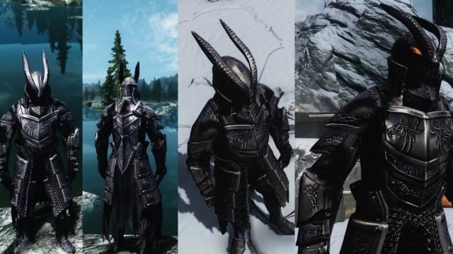 Броня серебряного дракона / Silver Dragon Armor для Skyrim SE-AE