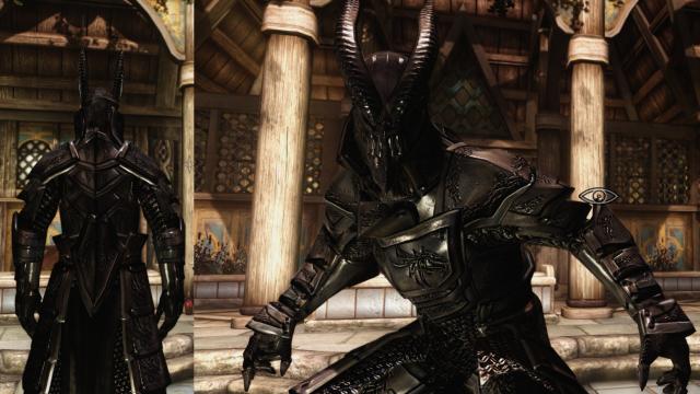 Броня серебряного дракона / Silver Dragon Armor для Skyrim SE-AE
