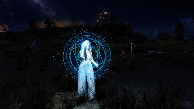 Новые анимации каста заклинаний / Smooth Magic Casting Animation для Skyrim SE-AE
