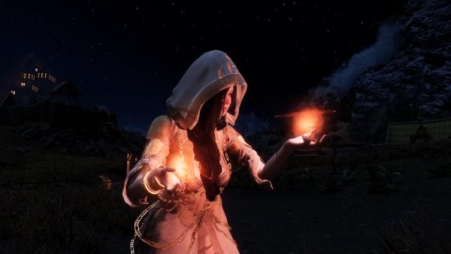 Новые анимации каста заклинаний / Smooth Magic Casting Animation для Skyrim SE-AE