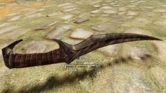 Ще один ретекстур Клинка Горя / Yet Another Blade of Woe Retexture для Skyrim SE-AE