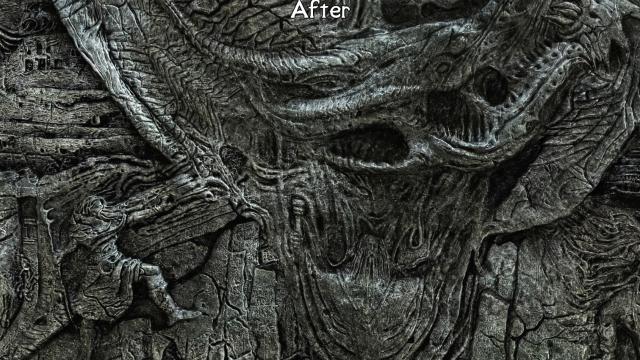 16к-8к-4к Стіна Алдуїна / Iconic's Alduin's Wall Retexture (16K-8K-4K) для Skyrim SE-AE