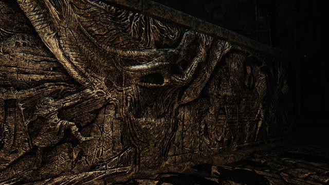 16к-8к-4к Стіна Алдуїна / Iconic's Alduin's Wall Retexture (16K-8K-4K) для Skyrim SE-AE