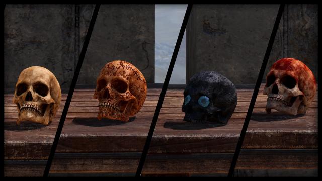HD Унікальні черепи / Unique Skulls HD - SE для Skyrim SE-AE