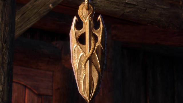 HD амулет Акатоша/ ElSopa - HD Akatosh Amulet 2020 SE для Skyrim SE-AE