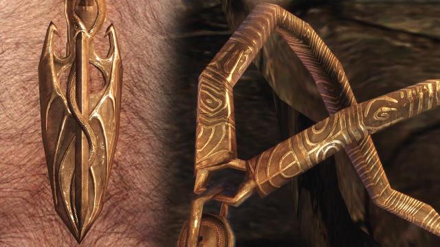 HD амулет Акатоша/ ElSopa - HD Akatosh Amulet 2020 SE для Skyrim SE-AE