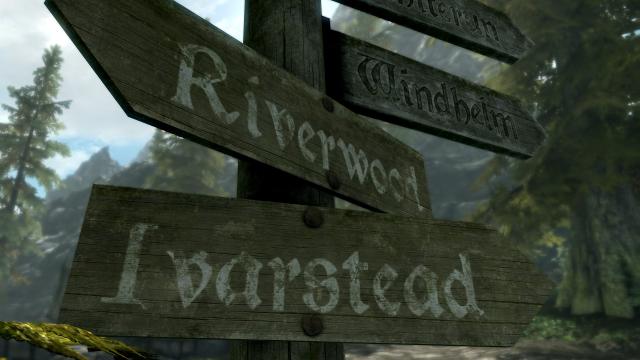 HD Road Signs - 2K and 4K - HD Дорожные Указатели для Skyrim SE-AE