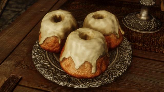 Якісні солодкі рулети / High Poly Sweet Rolls для Skyrim SE-AE