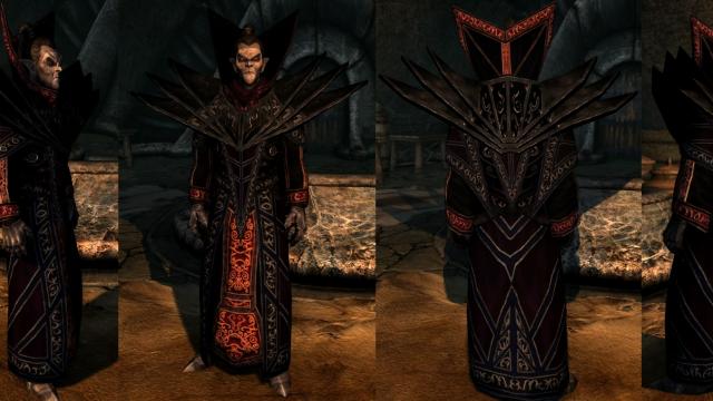 Necromaster Robes- Mihail Armors and Clothes - Мантія Некроманта для Skyrim SE-AE