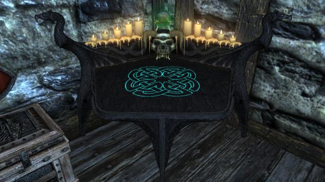 Celtic Enchanting Table SSE - Ретекстур Пентаграми Душ для Skyrim SE-AE