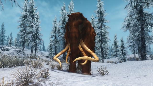 HD Мамонти / MAMMOTH для Skyrim SE-AE