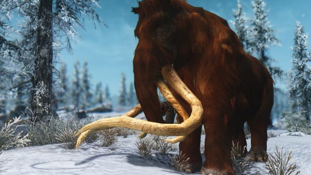 HD Мамонти / MAMMOTH для Skyrim SE-AE