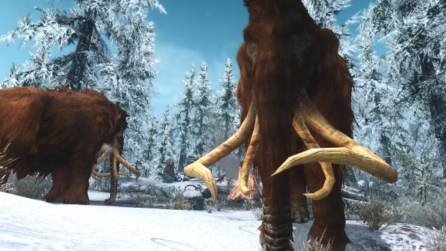 HD Мамонти / MAMMOTH для Skyrim SE-AE