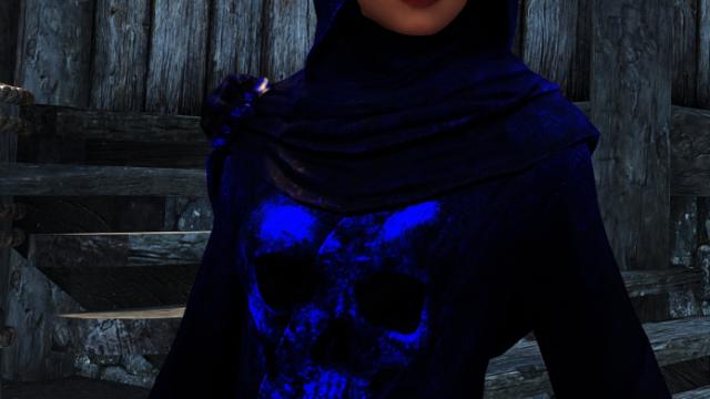 Блакитна роба некроманта / Blue Necromancer Robe для Skyrim SE-AE