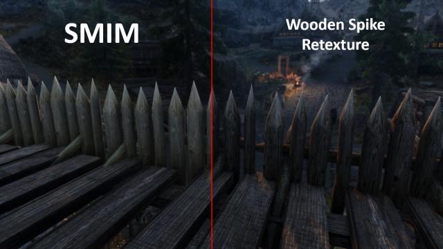 Покращені дерев'яні шипи / Better Wooden Spikes Texture для Skyrim SE-AE