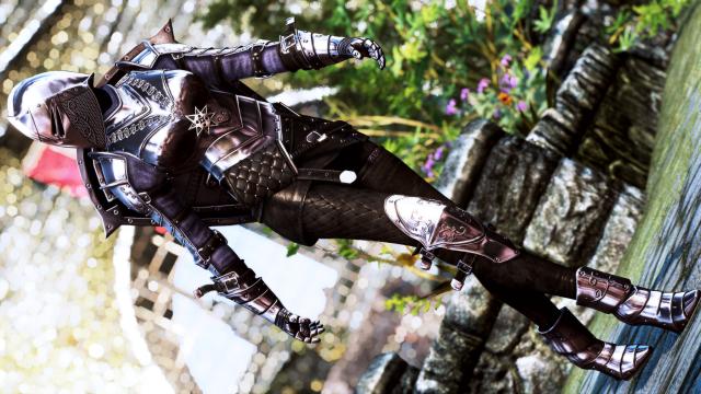 Сет темного лицаря / DX Dark Knight Armor - UNP для Skyrim SE-AE