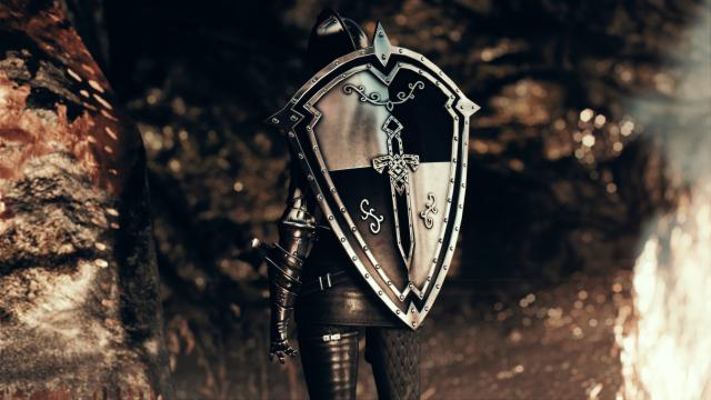 Сет темного лицаря / DX Dark Knight Armor - UNP для Skyrim SE-AE