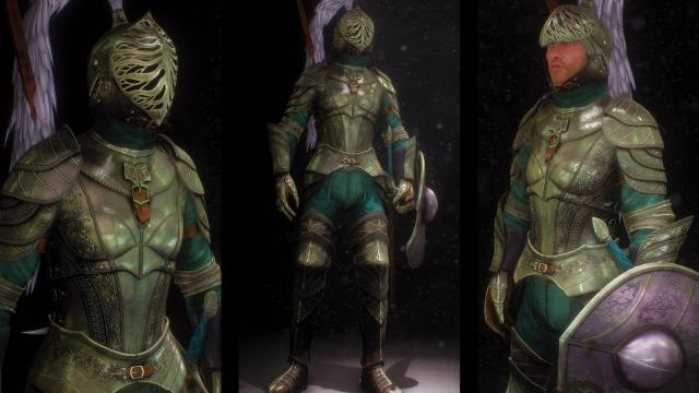 Viridian Knight Armor for Skyrim SE-AE